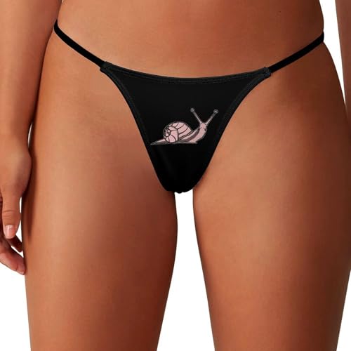 Ahdyr Lustige Schnecke Damen Unterwäsche Tangas Höschen G-String niedrige Taille T zurück von Ahdyr