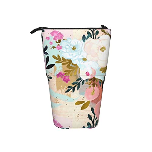 Ahdyr Painted Vine Floral Teleskop-Federmäppchen, Stand-Up-Organizer, Kosmetiktasche, Make-up-Tasche, Schreibwaren, Federmäppchen Ahdyr Painted Vine Floral Teleskop-Federmäppchen, Stand-Up-Organizer, Kosmetiktasche, Make-up-Tasche, Schreibwaren, Federmäppchen von Ahdyr