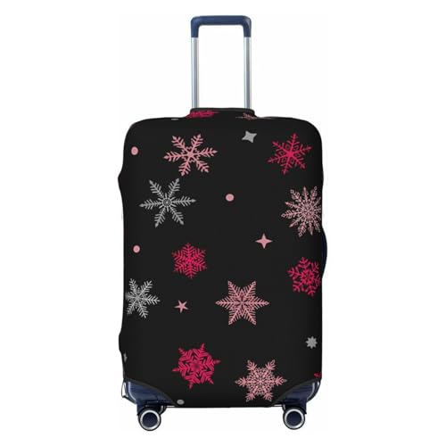 Ahdyr Reisegepäck-Schutzhülle, Kofferschutz, Weihnachts-Schneeflocken, Kratzfest, passend für 18-32 Zoll großes Gepäck, Gepäckabdeckungen für Kinder und Erwachsene, Medium von Ahdyr