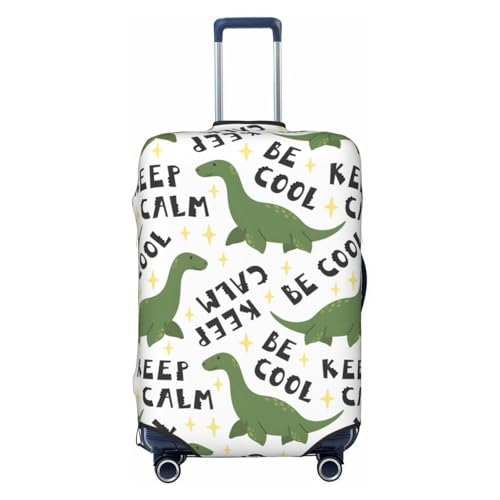 Ahdyr Reisegepäck-Schutzhülle, Kofferschutz, niedlicher Dinosaurier, Kratzfest, passend für 18-32 Zoll großes Gepäck, Gepäckabdeckungen für Kinder und Erwachsene, Medium von Ahdyr