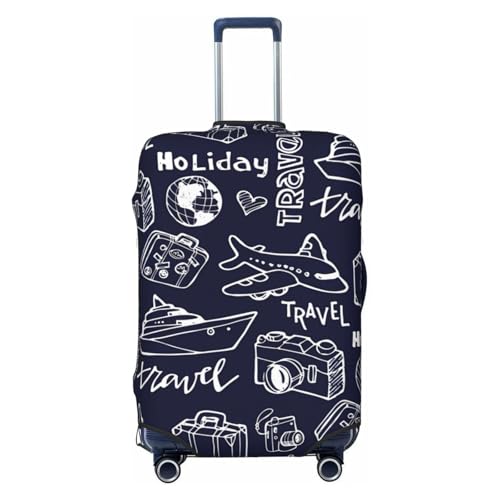 Ahdyr Reisegepäckabdeckung, Kofferschutztasche, Doodle Travel Holiday, staubdicht, passend für 18-32 Zoll großes Gepäck, Gepäckabdeckungen für Kinder und Erwachsene, XL Ahdyr Reisegepäckabdeckung, Kofferschutztasche, Doodle Travel Holiday, staubdicht, passend für 18-32 Zoll großes Gepäck, Gepäckabdeckungen für Kinder und Erwachsene, XL von Ahdyr