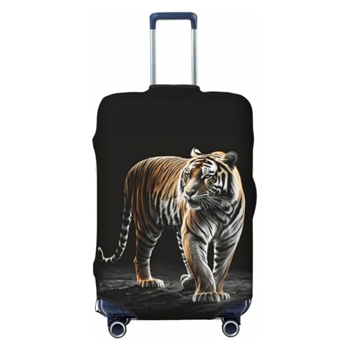 Ahdyr Reisegepäckhülle, Kofferschutztasche, Lustiger Tiger, doppelseitig Bedruckt, passend für 18-32 Zoll großes Gepäck, Gepäckhüllen für Kinder und Erwachsene, XL von Ahdyr