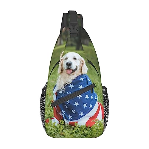 Ahdyr Rucksack mit US Flagge und Hund, leichte Umhängetasche für Damen und Herren, lässiger Tagesrucksack für den Außenbereich Ahdyr Rucksack mit US Flagge und Hund, leichte Umhängetasche für Damen und Herren, lässiger Tagesrucksack für den Außenbereich von Ahdyr