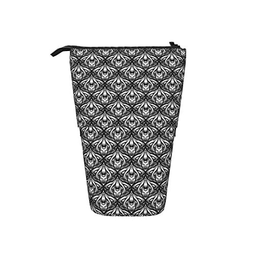 Ahdyr Schwarz-Weiß-Bio-Teleskop-Federmäppchen, Stand-Up-Organizer, Kosmetiktasche, Make-up-Tasche, Schreibwaren, Federmäppchen von Ahdyr