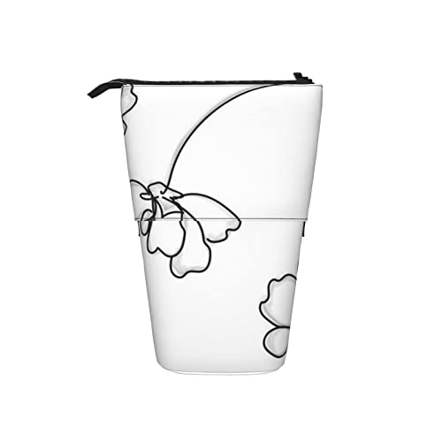 Ahdyr Schwarz-Weiß-Teleskop-Federmäppchen, Stand-Up-Organizer, Kosmetiktasche, Make-up-Tasche, Schreibwaren, Federmäppchen Ahdyr Schwarz-Weiß-Teleskop-Federmäppchen, Stand-Up-Organizer, Kosmetiktasche, Make-up-Tasche, Schreibwaren, Federmäppchen von Ahdyr