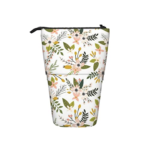 Ahdyr Sprigs Blooms Teleskop-Federmäppchen, Stand-Up-Organizer, Kosmetiktasche, Make-up-Tasche, Schreibwaren, Federmäppchen Ahdyr Sprigs Blooms Teleskop-Federmäppchen, Stand-Up-Organizer, Kosmetiktasche, Make-up-Tasche, Schreibwaren, Federmäppchen von Ahdyr
