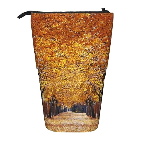 Ahdyr Stehendes Federmäppchen für Herbstsaison, niedliche Stifttasche, Teleskop-Briefpapiertasche, Make-up-Kosmetiktasche für das Büro von Frauen von Ahdyr