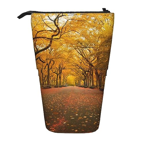 Ahdyr Stehendes Federmäppchen im Herbst- und Herbst-Stil, HD-Federmäppchen, niedliche Stifttasche, Teleskop-Briefpapiertasche, Make-up-Kosmetiktasche für Frauen im Büro von Ahdyr