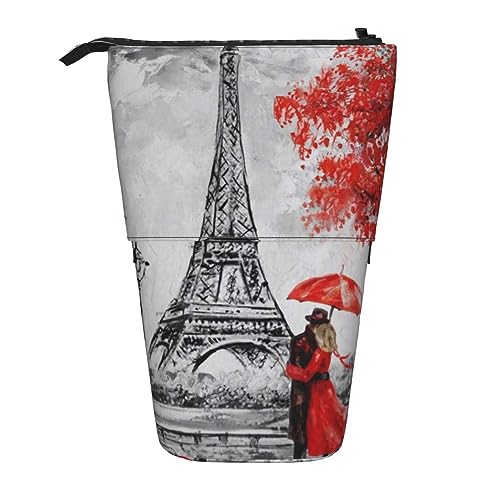 Ahdyr Stehendes Federmäppchen mit Eiffelturm-Paris-Gemälde, niedliches Stiftetui, Teleskop-Briefpapiertasche, Make-up-Kosmetiktasche für Frauen im Büro Ahdyr Stehendes Federmäppchen mit Eiffelturm-Paris-Gemälde, niedliches Stiftetui, Teleskop-Briefpapiertasche, Make-up-Kosmetiktasche für Frauen im Büro von Ahdyr