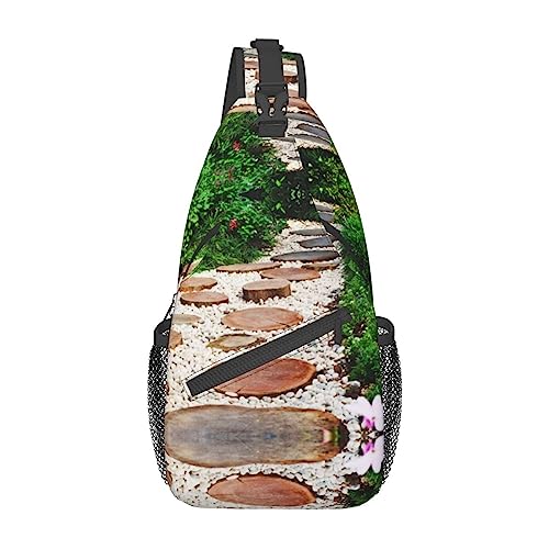 Ahdyr Stone Walkway Wickelrucksack, leichte Umhängetasche für Damen und Herren, lässiger Tagesrucksack für den Außenbereich von Ahdyr