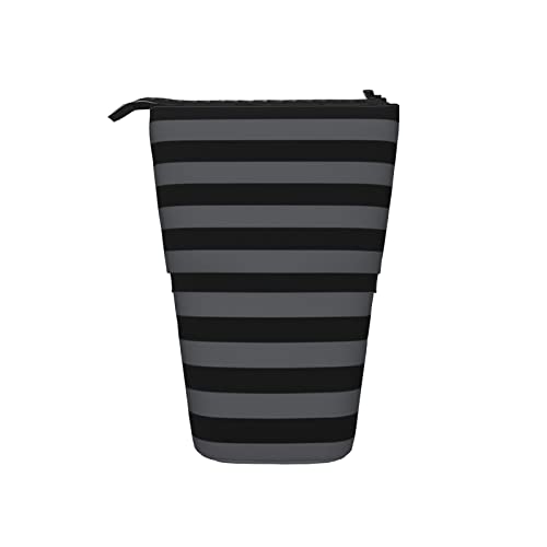 Ahdyr Stripes Horizontales Teleskop-Federmäppchen Stand-Up-Organizer Kosmetiktasche Make-up-Tasche Schreibwaren Stiftetui von Ahdyr