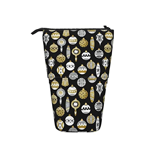 Ahdyr Vintage Ornamente Stoff Retro Ornamente Teleskop Federmäppchen Stand-Up Organizer Kosmetiktasche Make-up Tasche Schreibwaren Federmäppchen von Ahdyr