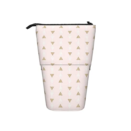 Ahdyr Zartrosa Kletterpfeile Gold Sparkle Teleskop-Federmäppchen Stand-Up-Organizer Kosmetiktasche Make-up-Tasche Schreibwaren Stiftetui Ahdyr Zartrosa Kletterpfeile Gold Sparkle Teleskop-Federmäppchen Stand-Up-Organizer Kosmetiktasche Make-up-Tasche Schreibwaren Stiftetui von Ahdyr