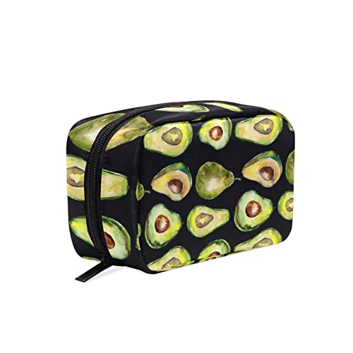 Aquarell Tropische grüne Avocado Make-up-Tasche, tragbare Organizer-Kosmetiktasche für Reisen, Make-up-Tasche, Geschenke, Kulturbeutel für den täglichen Gebrauch für Mädchen und Frauen von Ahdyr