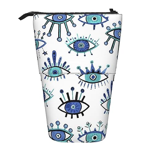 Augen (4) Stehendes Federmäppchen, niedliche Stifttasche, Teleskop-Briefpapiertasche, Make-up-Kosmetiktasche für Frauen im Büro von Ahdyr