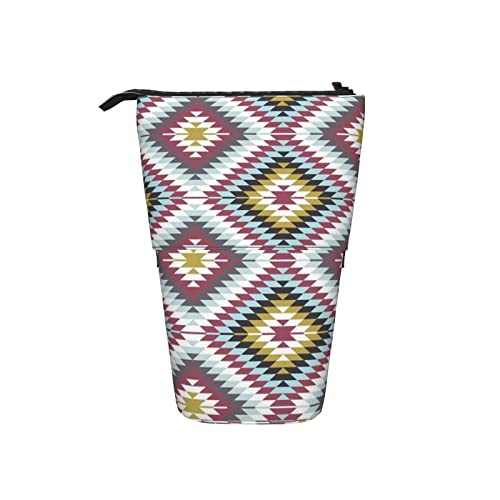 Aztec Black Raspberry Teleskop Federmäppchen Stand-Up Organizer Kosmetiktasche Make-up Tasche Schreibwaren Stiftetui von Ahdyr