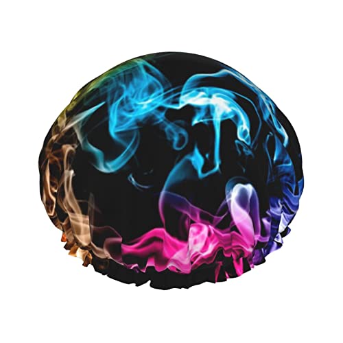 ColorfulDuschkappen für Frauen, wasserdichte wiederverwendbare Duschhaarkappen Badekappen Turban-Duschkappe für Mädchen von Ahdyr