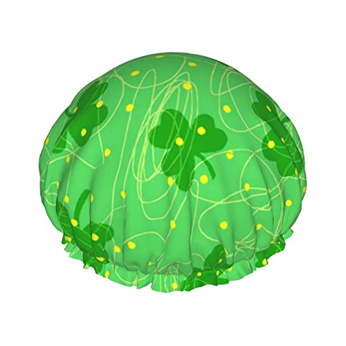 Duschhaube St Patrick's Wiederverwendbare Badehauben für Frauen Langes Haar Doppelschicht Wasserdichter Badeduschhut Haarschutz Für Mädchen Frauen 1 Packung von Ahdyr