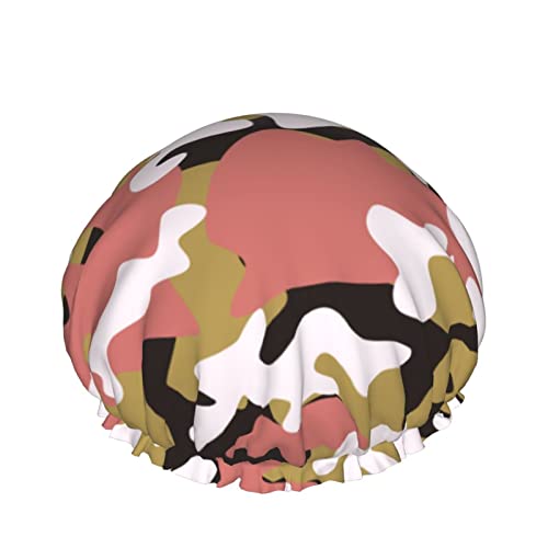 Frauen wiederverwendbarer Haarhut mit Stretchsaum Desert Hunting Camouflage DoubleWaterproof Duschhaube Badekappe von Ahdyr