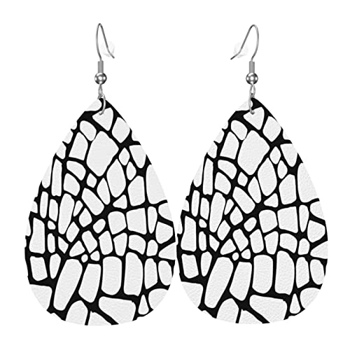 Geometrische Formen Kunstleder Tropfen Ohrringe für Teenager Mädchen Frauen Tropfen Baumeln Ohrringe Geschenk von Ahdyr