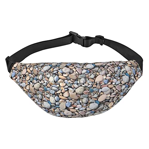 Gürteltasche mit Strandsteinmuster, für Damen und Herren, Hüfttasche, Verstellbarer Gürtel, lässige Brusttasche, Bauchtaschen für Reisen, Wandern, Hüfttaschen Gürteltasche mit Strandsteinmuster, für Damen und Herren, Hüfttasche, Verstellbarer Gürtel, lässige Brusttasche, Bauchtaschen für Reisen, Wandern, Hüfttaschen von Ahdyr
