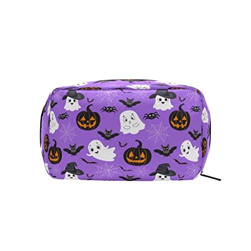 Halloween-Geist-lustige Make-up-Tasche, tragbare Organizer-Kosmetiktasche für Reisen, Make-up-Tasche, Geschenke, Kulturbeutel für den täglichen Gebrauch für Mädchen und Frauen von Ahdyr