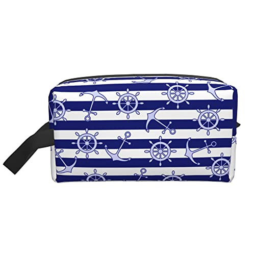 Kosmetiktasche für Frauen Anchor Print Kulturbeutel Geräumige wasserdichte Kosmetiktaschen mit Reißverschluss Zubehör Organizer für Mädchen Frauen Freundin Frau von Ahdyr