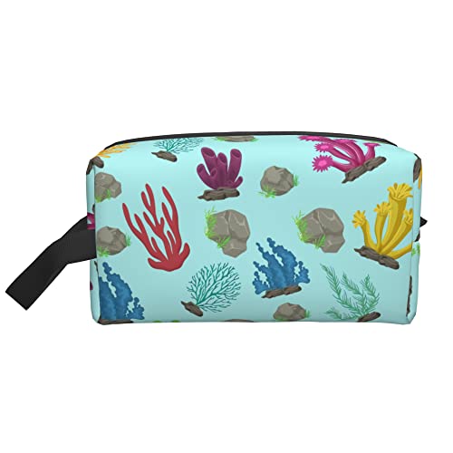 Kosmetiktasche für Frauen Coral Shell Kulturbeutel Geräumige wasserdichte Kosmetiktaschen mit Reißverschluss Zubehör Organizer für Mädchen Frauen Freundin Frau von Ahdyr