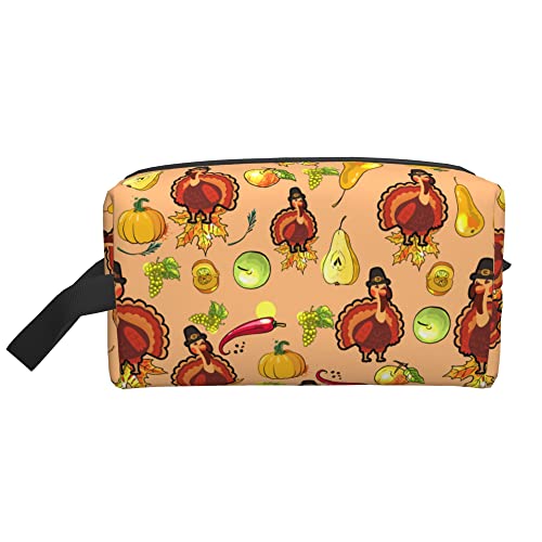 Kosmetiktasche für Frauen Thanksgiving Türkei Kulturbeutel geräumige wasserdichte Kosmetiktaschen mit Reißverschluss Zubehör Organizer für Mädchen Frauen Freundin Frau von Ahdyr