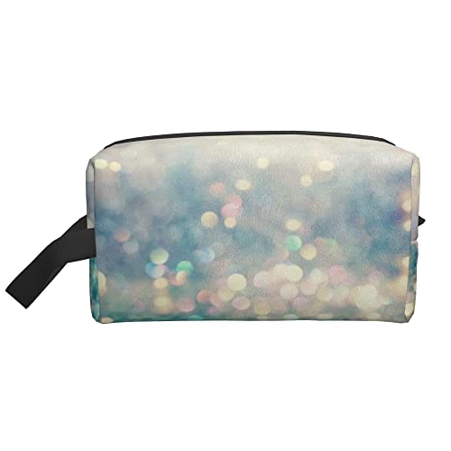 Kulturbeutel für Damen und Herren, wasserdichte Kosmetiktasche, Reise, Make-up-Tasche, Organizer mit Griff, schöne, glitzernde, glänzende, leichte Aufbewahrungstasche von Ahdyr