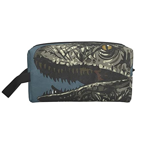 Kulturbeutel für Damen und Herren, wasserdichte Kosmetiktasche, Reise-Make-up-Tasche, Organizer mit Griff, Dinosaurier, der Kaffeetassen-Aufbewahrungstasche hält von Ahdyr