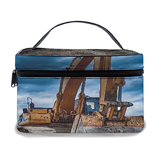 Leder-Make-up-Tasche, Evolution Cartoon Ape to Man-Komposition von Caveman to Businessman Graphic, wasserdichte tragbare Make-up-Taschen von Ahdyr