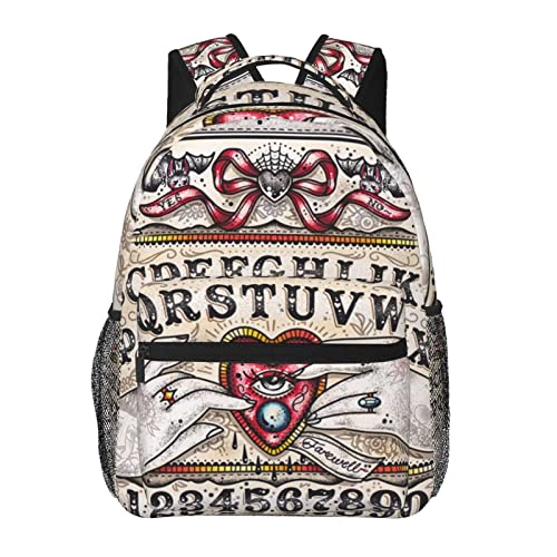 Männer Frauen Leichter Cool Witch Board Gothic Vintage Art Rucksack Große Kapazität Handgepäcktasche mit gepolsterten Trägern für Sport, Arbeit, Wandern, Radfahren von Ahdyr