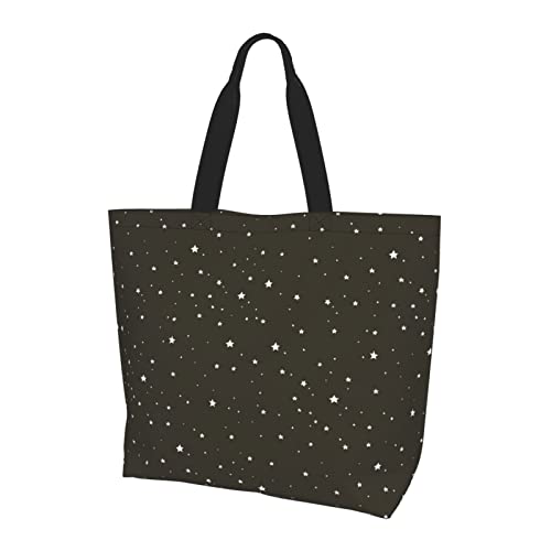Night Stars Sky Damen-Handtasche, lässig, große Kapazität, Einkaufstasche, modische Schultertasche, Arbeitstasche, Geldbörse von Ahdyr