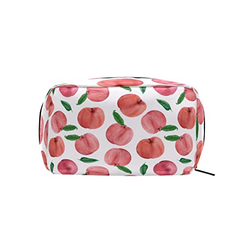 Rosa Pfirsich-Aquarell-Make-up-Tasche, tragbare Organizer-Kosmetiktasche für Reisen, Make-up-Tasche, Geschenke, den täglichen Gebrauch, Kulturtasche für Mädchen und Frauen von Ahdyr