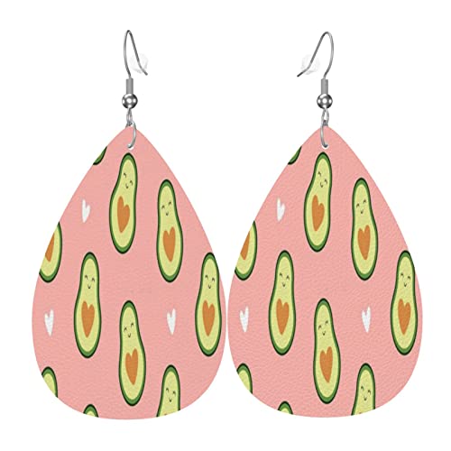 Süße Avocado. Tropfen-Ohrringe aus Kunstleder für Teenager-Mädchen und Frauen, Tropfen-Ohrringe, Geschenk von Ahdyr