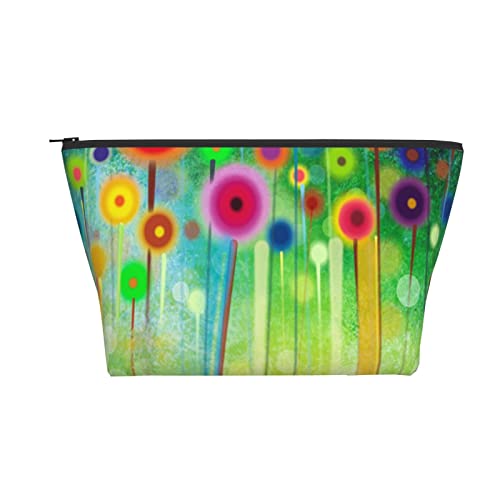 Tragbare Kosmetiktasche Aquarell Blumen Frühlingsblume Make-up Tasche Reise Kulturtasche für Mädchen Frauen von Ahdyr