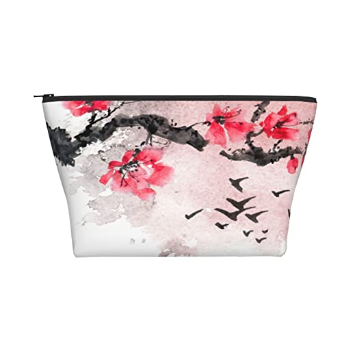 Tragbare Kosmetiktasche Aquarell gemalte Stadt Chinesische Make-up-Tasche Reise-Kulturtasche für Mädchen und Frauen von Ahdyr