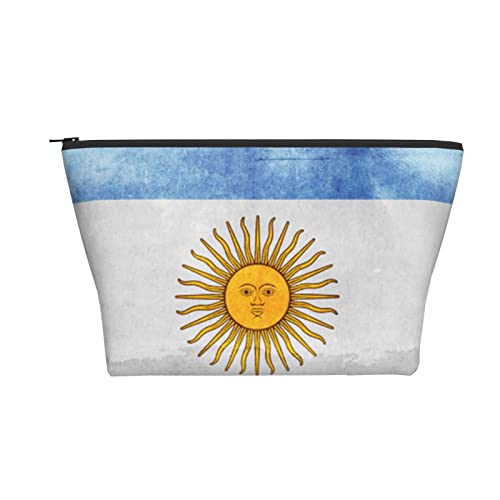 Tragbare Kosmetiktasche Argentinien-Flagge Retro-Make-up-Tasche Reise-Kulturtasche für Mädchen und Frauen von Ahdyr