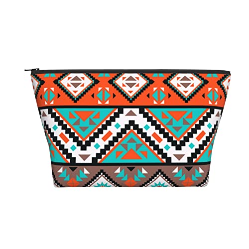 Tragbare Kosmetiktasche Buntes Navajo-Muster Azteken-Make-up-Tasche Reise-Kulturtasche für Mädchen und Frauen von Ahdyr