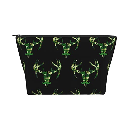 Tragbare Kosmetiktasche Camouflage Camo Deer Skull Jagd Make-up Tasche Reise Kulturtasche für Mädchen Frauen von Ahdyr