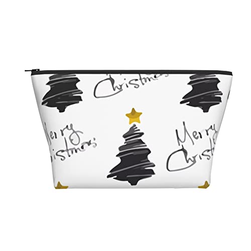 Tragbare Kosmetiktasche Doodle Weihnachtsbaum Merry Xmas Make-up Tasche Reise Kulturtasche für Mädchen Frauen von Ahdyr