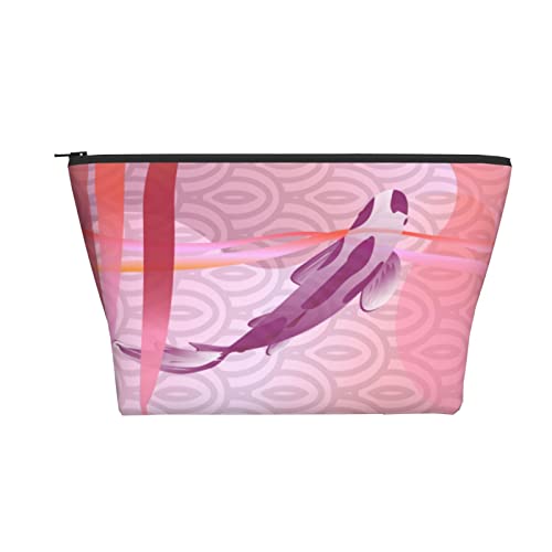 Tragbare Kosmetiktasche Fisch Sonnenuntergang Koi Karpfen Japanische Make-up Tasche Reise Kulturbeutel Für Mädchen Frauen von Ahdyr