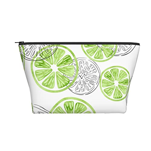 Tragbare Kosmetiktasche Lime Aquarell Doodle Make-up Tasche Reise Kulturtasche für Mädchen Frauen von Ahdyr