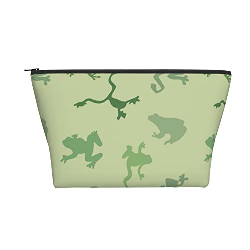 Tragbare Kosmetiktasche Lustige Camo Grüner Frosch Make-up Tasche Reise Kulturbeutel Für Mädchen Frauen von Ahdyr