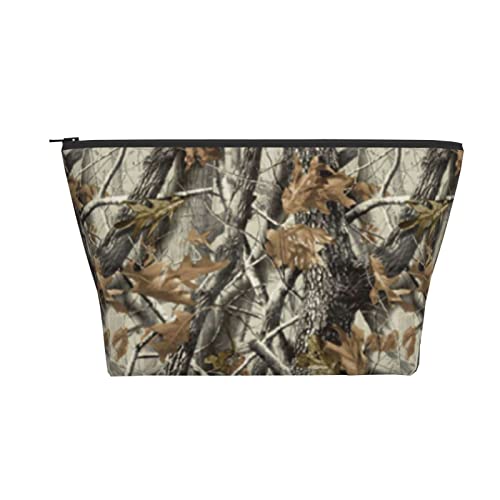 Tragbare Kosmetiktasche Mossy Tree Camo Leaf Camouflage Make-up-Tasche Reise-Kulturtasche für Mädchen und Frauen von Ahdyr