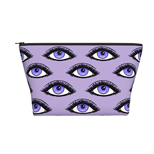 Tragbare Kosmetiktasche Purple Evil Eye Teardrops Make-up-Tasche Reise-Kulturtasche für Mädchen und Frauen von Ahdyr