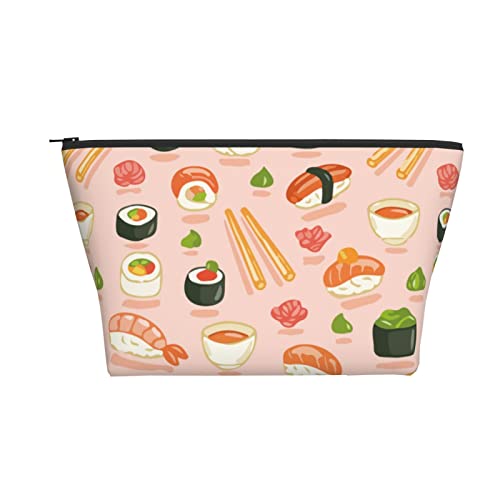 Tragbare Kosmetiktasche Sushi und Brötchen Make-up Tasche Reise Kulturtasche für Mädchen Frauen von Ahdyr