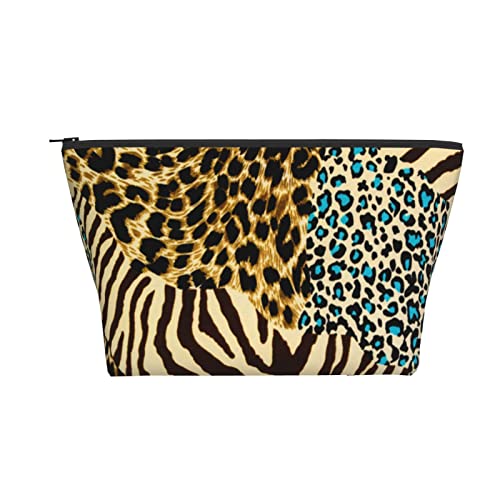 Tragbare Kosmetiktasche Tiger Prints Zebra Make-up Tasche Reise Kulturtasche für Mädchen Frauen von Ahdyr