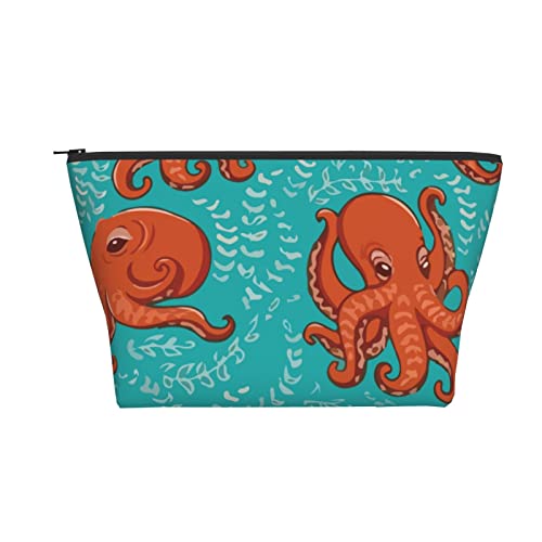 Tragbare Kosmetiktasche Tintenfisch Krake Tiefsee Tier Make-up Tasche Reise Kulturbeutel Für Mädchen Frauen von Ahdyr